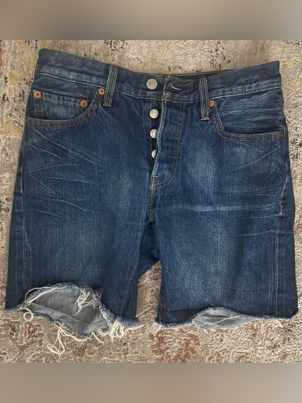 Levi’s  501 100% Cotton Women’s Dark Blue Denim Cutoff Shorts